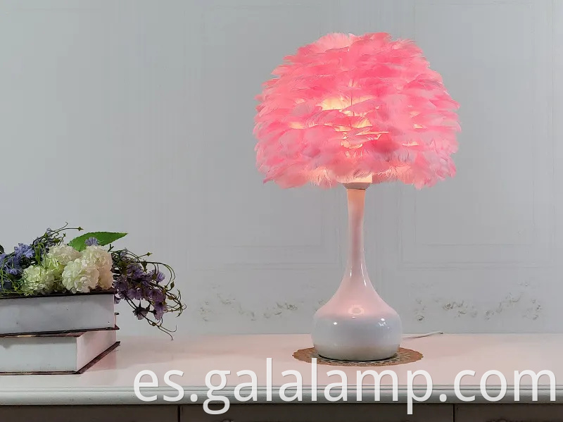 Lámpara de escritorio de plumas, insents nórdicos, decoración cálida, bricolaje